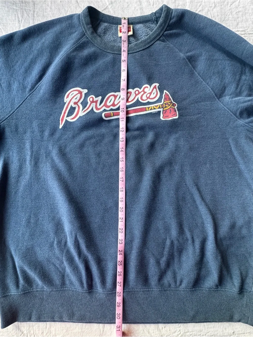 Braves Men’s Navy Sweatshirt - XXL